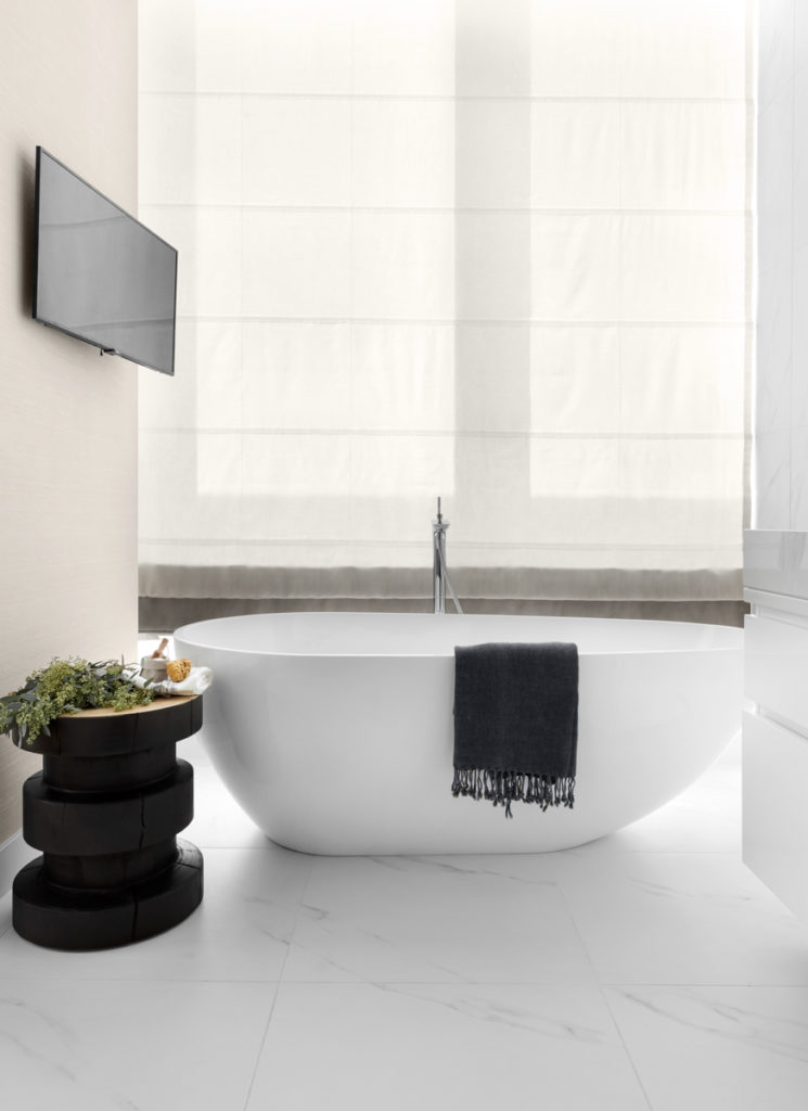 Bathroom custom shades